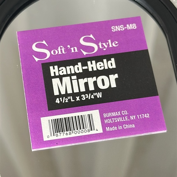 Soft N' Style Hand-Held Black Mirror (4 1/2"L X 3 3/4"W) 5 pack NEW - Picture 2 of 6